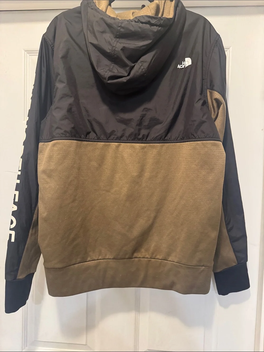 The North Face Two-Tone Hooded Zip Jacket in Black & Brown